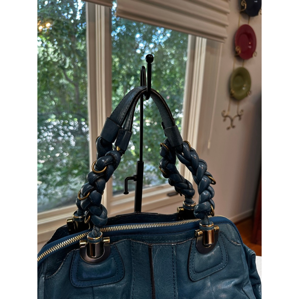 Chloé Blue Leather Heloise Shoulder Bag - Picture 4 of 16